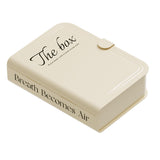 Desktop Organizer Box Data Cable Storage Case Plastic Book Design Home Decoration for Line Earbud Cream