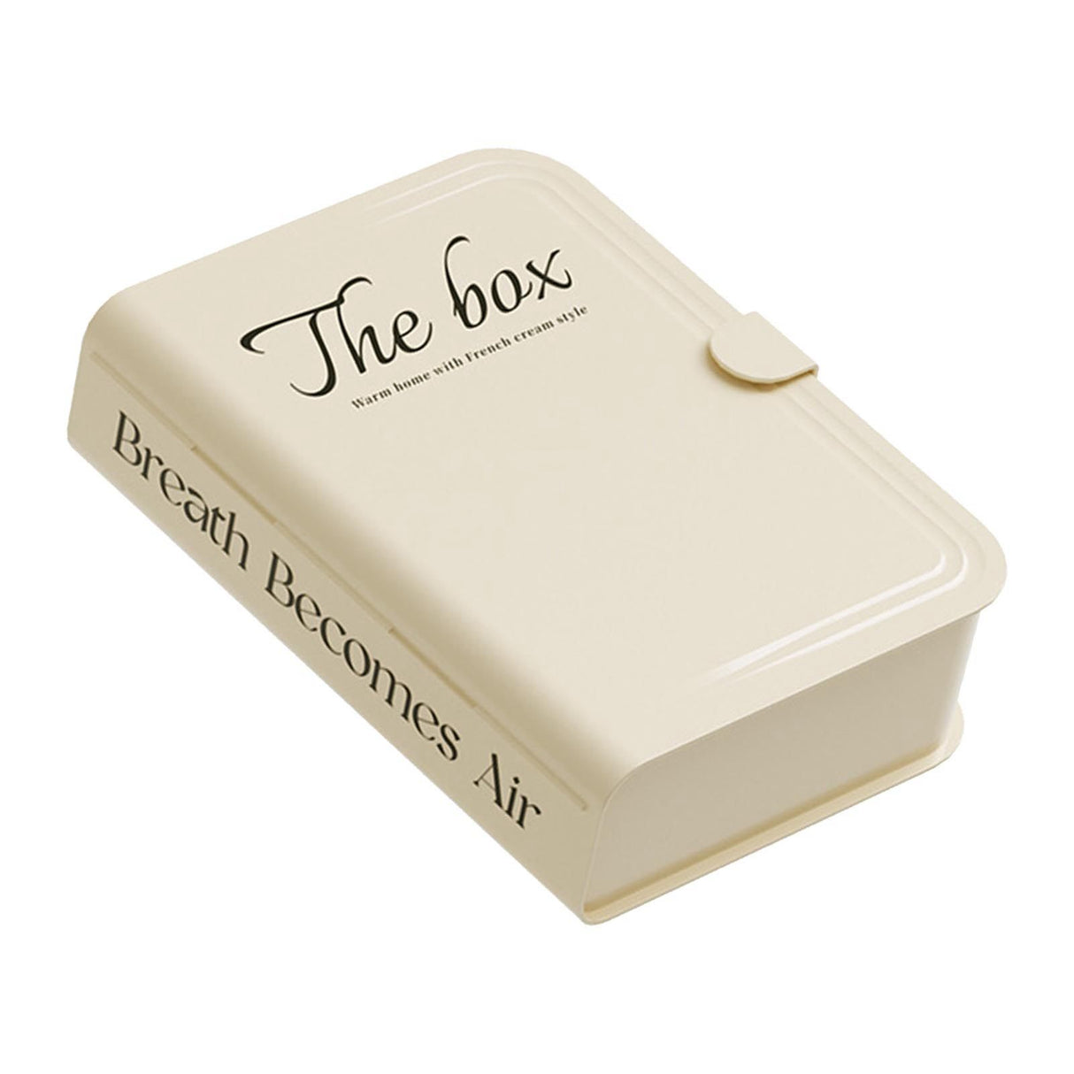 Desktop Organizer Box Data Cable Storage Case Plastic Book Design Home Decoration for Line Earbud Cream