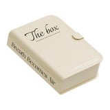 Desktop Organizer Box Data Cable Storage Case Plastic Book Design Home Decoration for Line Earbud Cream