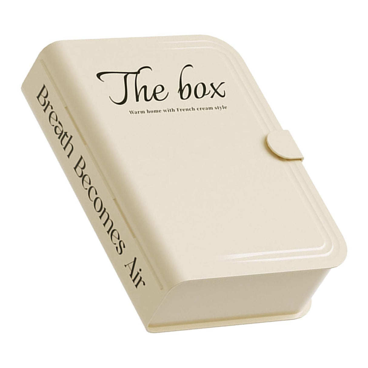 Desktop Organizer Box Data Cable Storage Case Plastic Book Design Home Decoration for Line Earbud Cream