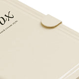 Desktop Organizer Box Data Cable Storage Case Plastic Book Design Home Decoration for Line Earbud Cream - Close-Up Angle