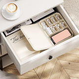 Desktop Organizer Box Data Cable Storage Case Plastic Book Design Home Decoration for Line Earbud Cream - Extra Image
