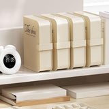 Desktop Organizer Box Data Cable Storage Case Plastic Book Design Home Decoration for Line Earbud Cream