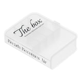 Desktop Organizer Box Data Cable Storage Case Plastic Book Design Home Decoration for Line Earbud Transparent - Front View