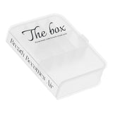 Desktop Organizer Box Data Cable Storage Case Plastic Book Design Home Decoration for Line Earbud Transparent - Top-Down View