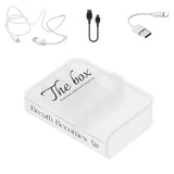 Desktop Organizer Box Data Cable Storage Case Plastic Book Design Home Decoration for Line Earbud Transparent - 45-Degree Angle