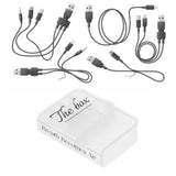 Desktop Organizer Box Data Cable Storage Case Plastic Book Design Home Decoration for Line Earbud Transparent