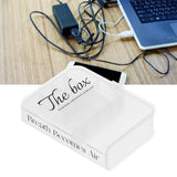 Desktop Organizer Box Data Cable Storage Case Plastic Book Design Home Decoration for Line Earbud Transparent