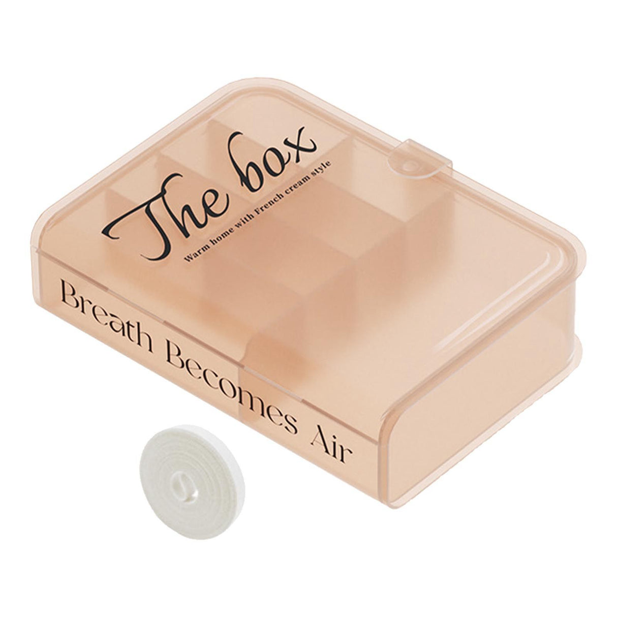 Desktop Organizer Box Data Cable Storage Case Plastic Book Design Home Decoration for Line Earbud Translucent Pink
