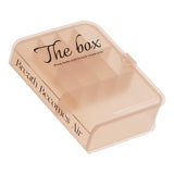 Desktop Organizer Box Data Cable Storage Case Plastic Book Design Home Decoration for Line Earbud Translucent Pink