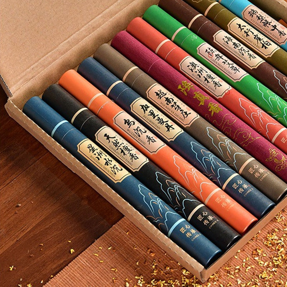 11 Sets Incense Sticks Natural Herbs Wormwood Incense Repellent Sticks for Night Sleeping Meditation