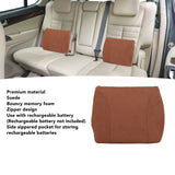 Khaki Portable Heating Waist Cushion USB Port 3 Adjustable Temperature Heating Lumbar Support Cushion