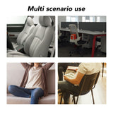 Khaki Portable Heating Waist Cushion USB Port 3 Adjustable Temperature Heating Lumbar Support Cushion