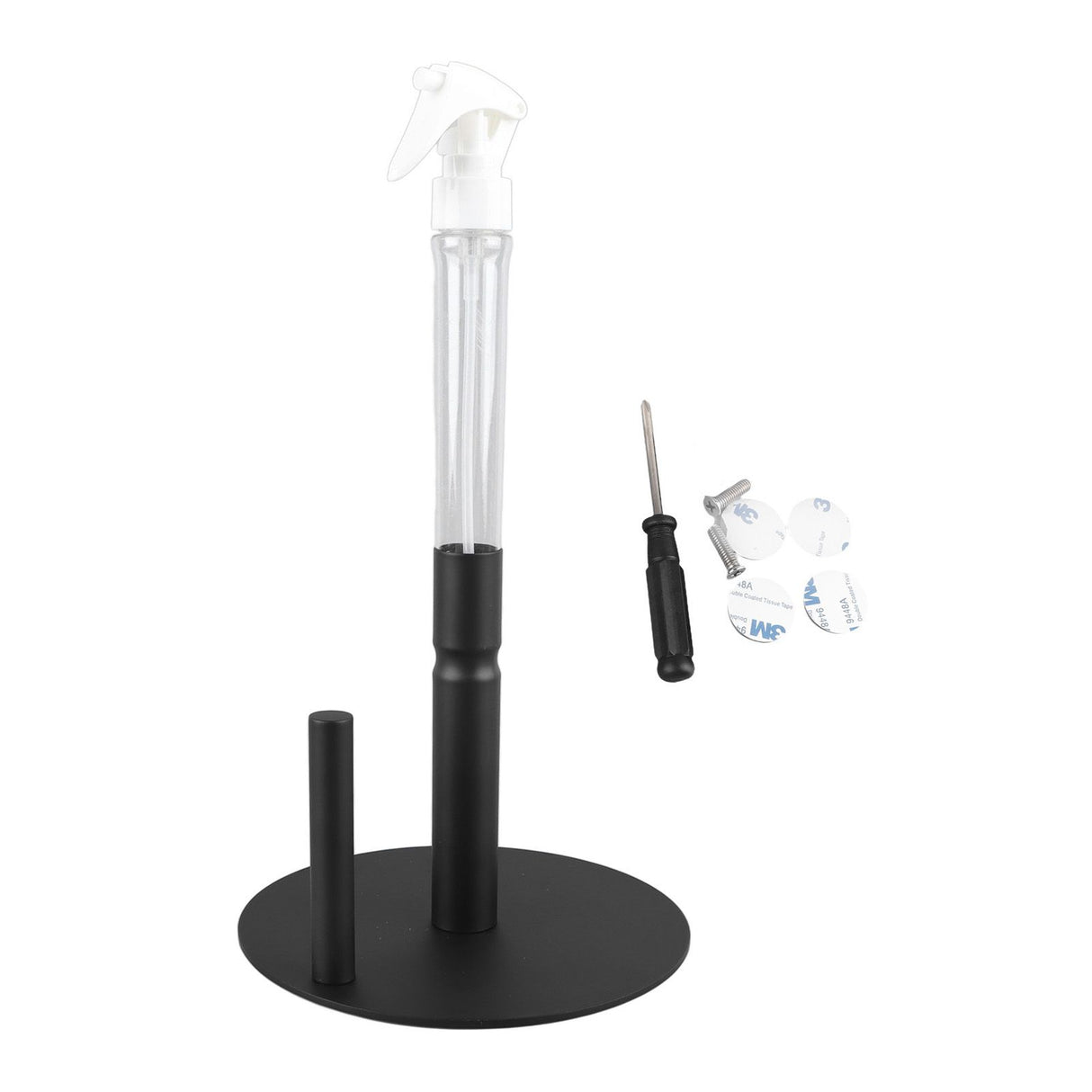 Paper Towel Holder Spray Bottle Standing Paper Tissue Roll Rack for Kitchen Bathroom