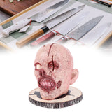 Knife Holder Head Horrr Skull Knife Storage Rack for Halloween Home Decor Kitchen Ornament - Extra Image