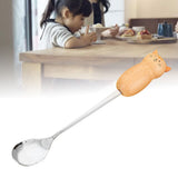 Stainless Steel Coffee Stirring Tool Creative Cartoon Cute Kids Ice Cream Dessert Stirrer Coffee Mixing Tool Dishwasher Safe Cat Spoon