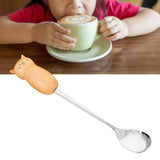 Stainless Steel Coffee Stirring Tool Creative Cartoon Cute Kids Ice Cream Dessert Stirrer Coffee Mixing Tool Dishwasher Safe Cat Spoon