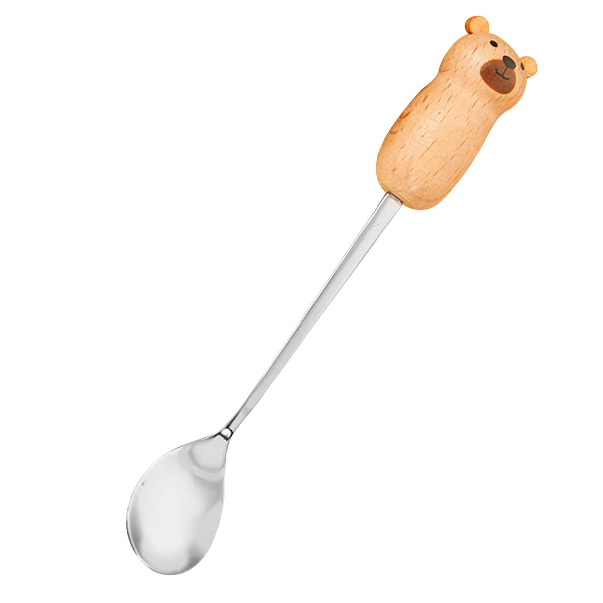 Stainless Steel Coffee Stirring Tool Creative Cartoon Cute Kids Ice Cream Dessert Stirrer Coffee Mixing Tool Dishwasher Safe Bear Spoon
