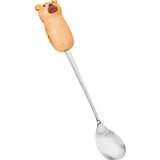 Stainless Steel Coffee Stirring Tool Creative Cartoon Cute Kids Ice Cream Dessert Stirrer Coffee Mixing Tool Dishwasher Safe Bear Spoon