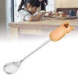 Stainless Steel Coffee Stirring Tool Creative Cartoon Cute Kids Ice Cream Dessert Stirrer Coffee Mixing Tool Dishwasher Safe Bear Spoon