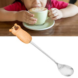 Stainless Steel Coffee Stirring Tool Creative Cartoon Cute Kids Ice Cream Dessert Stirrer Coffee Mixing Tool Dishwasher Safe Bear Spoon