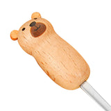 Stainless Steel Coffee Stirring Tool Creative Cartoon Cute Kids Ice Cream Dessert Stirrer Coffee Mixing Tool Dishwasher Safe Bear Spoon - Close-Up Angle