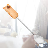 Stainless Steel Coffee Stirring Tool Creative Cartoon Cute Kids Ice Cream Dessert Stirrer Coffee Mixing Tool Dishwasher Safe Bear Spoon - Extra Image