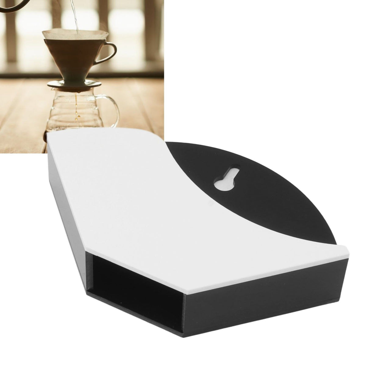 Coffee Filter Holder Hangable Coffee Filter Paper Rack Acrylic Coffee Paper Storage Container Stand V Shape
