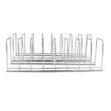 2Pcs Pot Lid Organizer Kitchen Stainless Steel Drainer Commodity Shelf Tabletop Bowl Dish Storage Rack - Side View