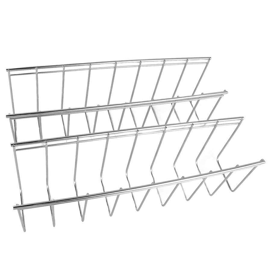2Pcs Pot Lid Organizer Kitchen Stainless Steel Drainer Commodity Shelf Tabletop Bowl Dish Storage Rack
