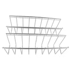 2Pcs Pot Lid Organizer Kitchen Stainless Steel Drainer Commodity Shelf Tabletop Bowl Dish Storage Rack