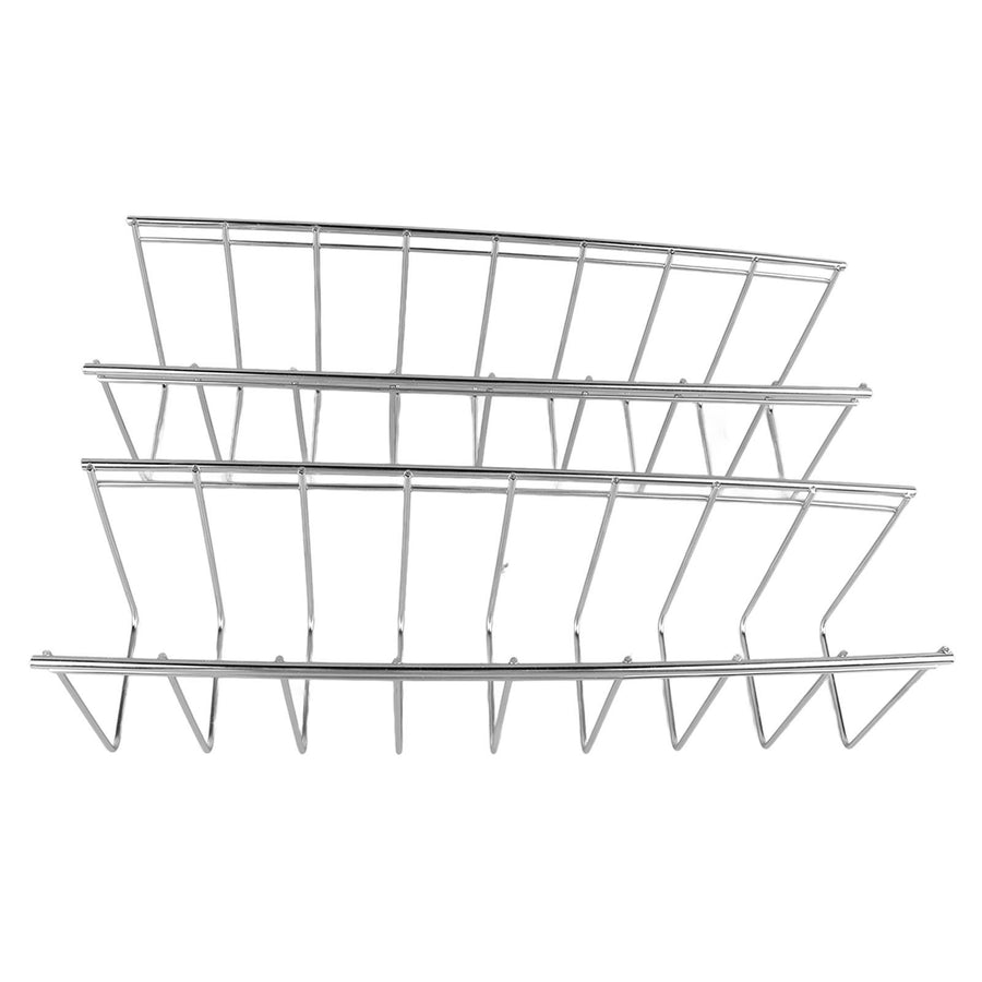2Pcs Pot Lid Organizer Kitchen Stainless Steel Drainer Commodity Shelf Tabletop Bowl Dish Storage Rack