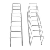 2Pcs Pot Lid Organizer Kitchen Stainless Steel Drainer Commodity Shelf Tabletop Bowl Dish Storage Rack - Low Angle