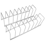 2Pcs Pot Lid Organizer Kitchen Stainless Steel Drainer Commodity Shelf Tabletop Bowl Dish Storage Rack - Extra Image