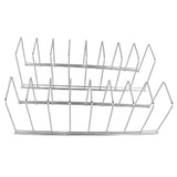2Pcs Pot Lid Organizer Kitchen Stainless Steel Drainer Commodity Shelf Tabletop Bowl Dish Storage Rack - Extra Image