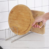 2Pcs Pot Lid Organizer Kitchen Stainless Steel Drainer Commodity Shelf Tabletop Bowl Dish Storage Rack - Extra Image