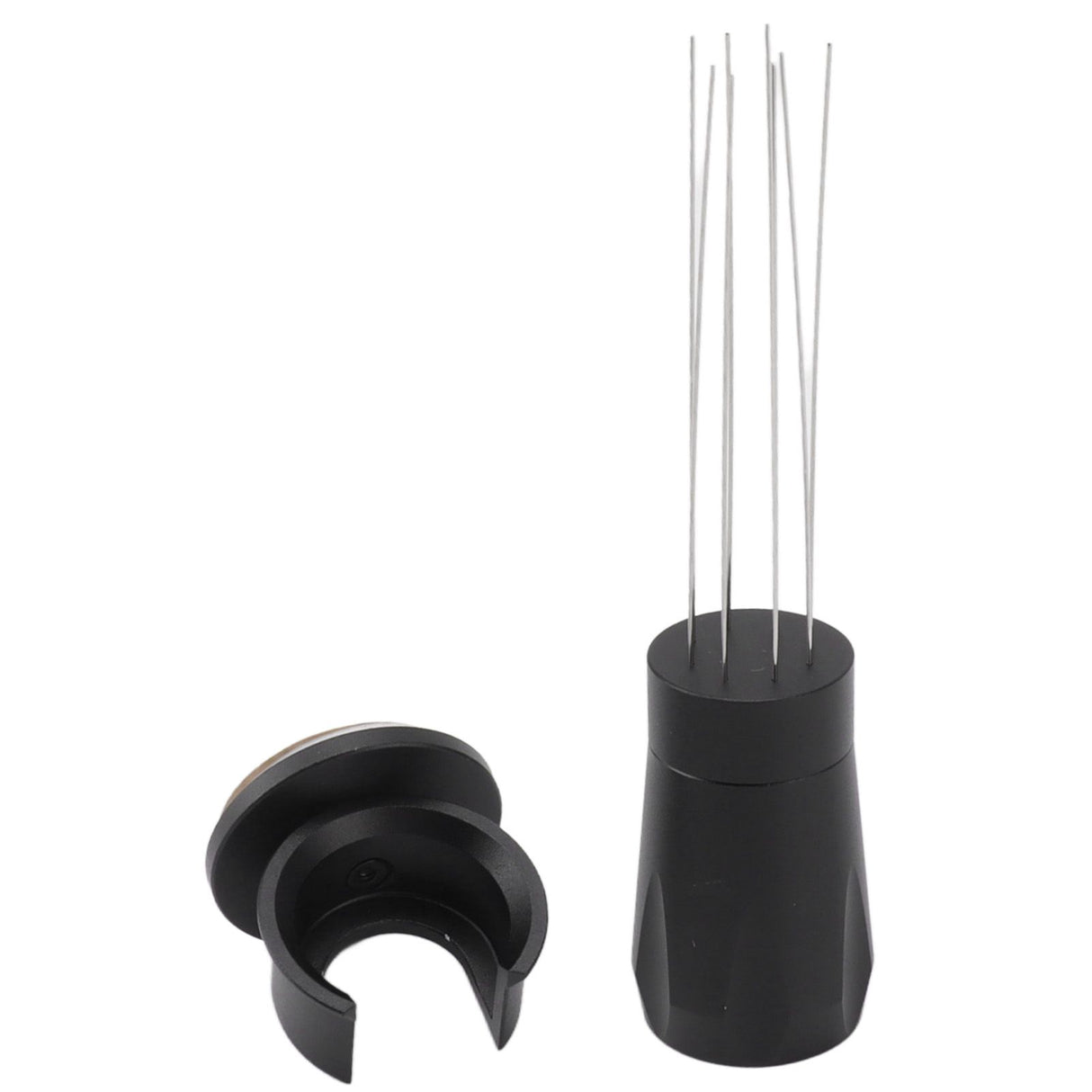 Coffee Distribution Tool Non Stick Black Aluminum Alloy Stainless Steel Coffee Stirring Tamper for Coffee Making