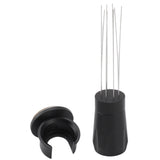 Coffee Distribution Tool Non Stick Black Aluminum Alloy Stainless Steel Coffee Stirring Tamper for Coffee Making - Front View