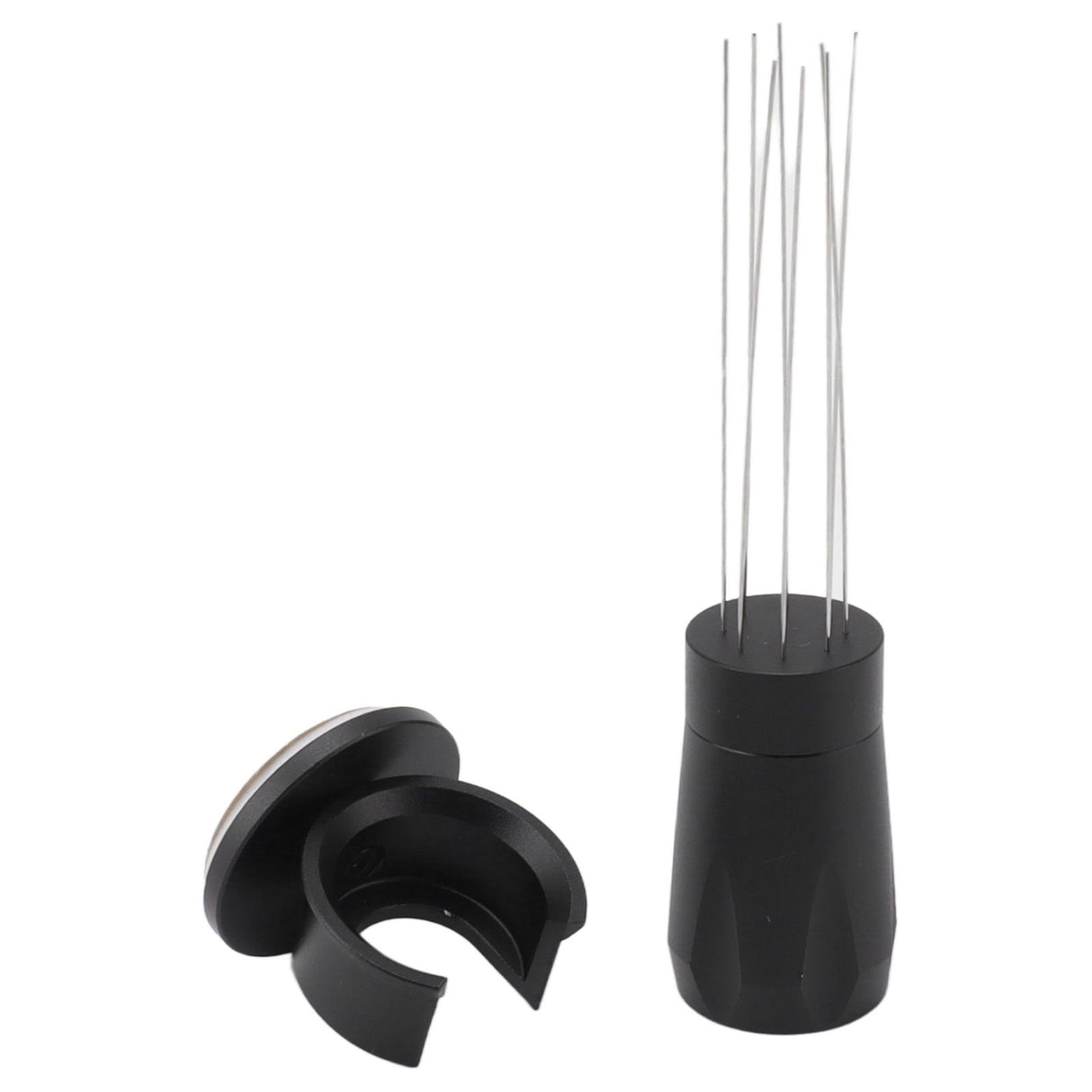Coffee Distribution Tool Non Stick Black Aluminum Alloy Stainless Steel Coffee Stirring Tamper for Coffee Making