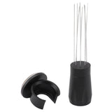 Coffee Distribution Tool Non Stick Black Aluminum Alloy Stainless Steel Coffee Stirring Tamper for Coffee Making