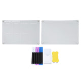 15.7 X 11.8in Magnetic Dry Erase Calendar Acrylic Clear Planner Board For Fridge Refrigerator Weekly Plan Board + Blank Board