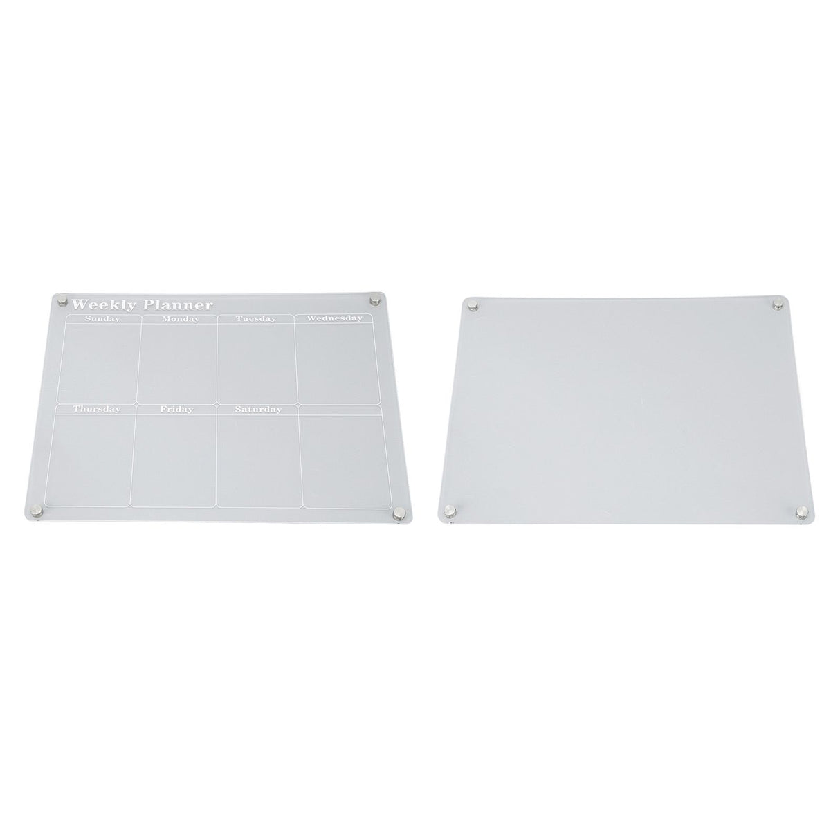 15.7 X 11.8in Magnetic Dry Erase Calendar Acrylic Clear Planner Board For Fridge Refrigerator Weekly Plan Board + Blank Board