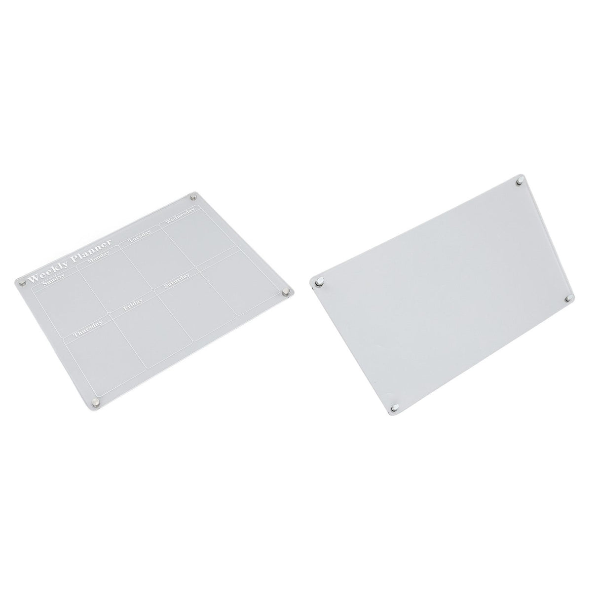 15.7 X 11.8in Magnetic Dry Erase Calendar Acrylic Clear Planner Board For Fridge Refrigerator Weekly Plan Board + Blank Board
