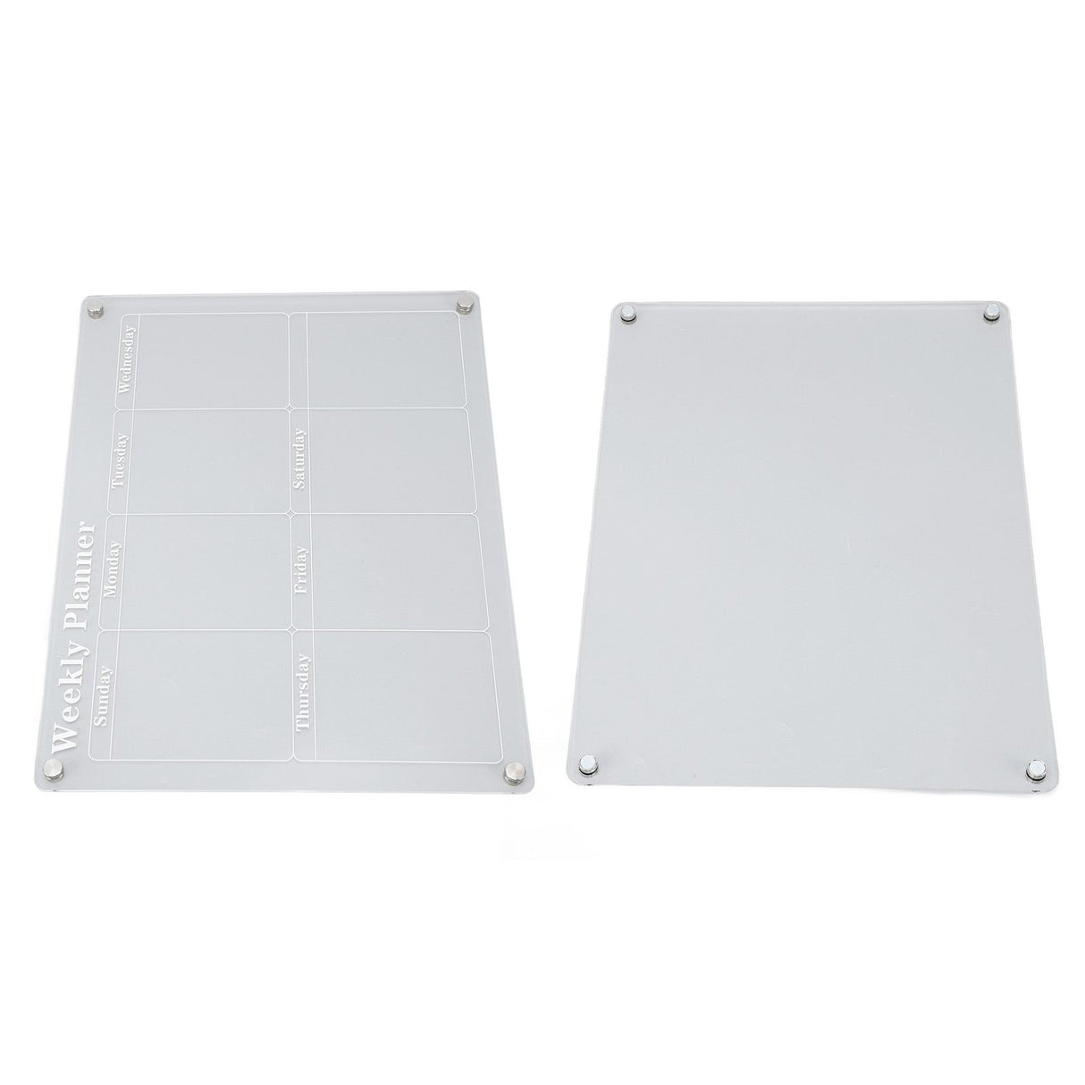 15.7 X 11.8in Magnetic Dry Erase Calendar Acrylic Clear Planner Board For Fridge Refrigerator Weekly Plan Board + Blank Board