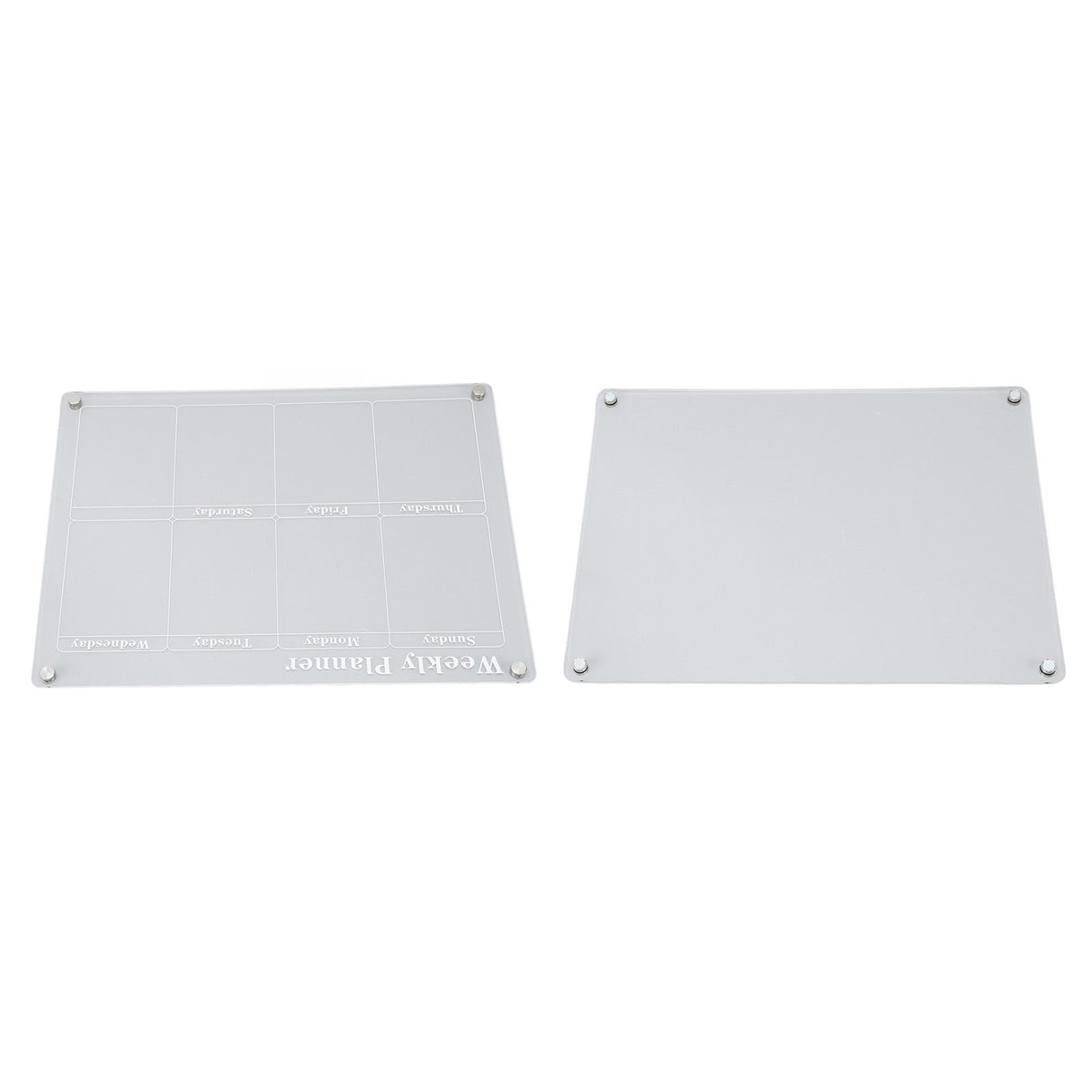 15.7 X 11.8in Magnetic Dry Erase Calendar Acrylic Clear Planner Board For Fridge Refrigerator Weekly Plan Board + Blank Board