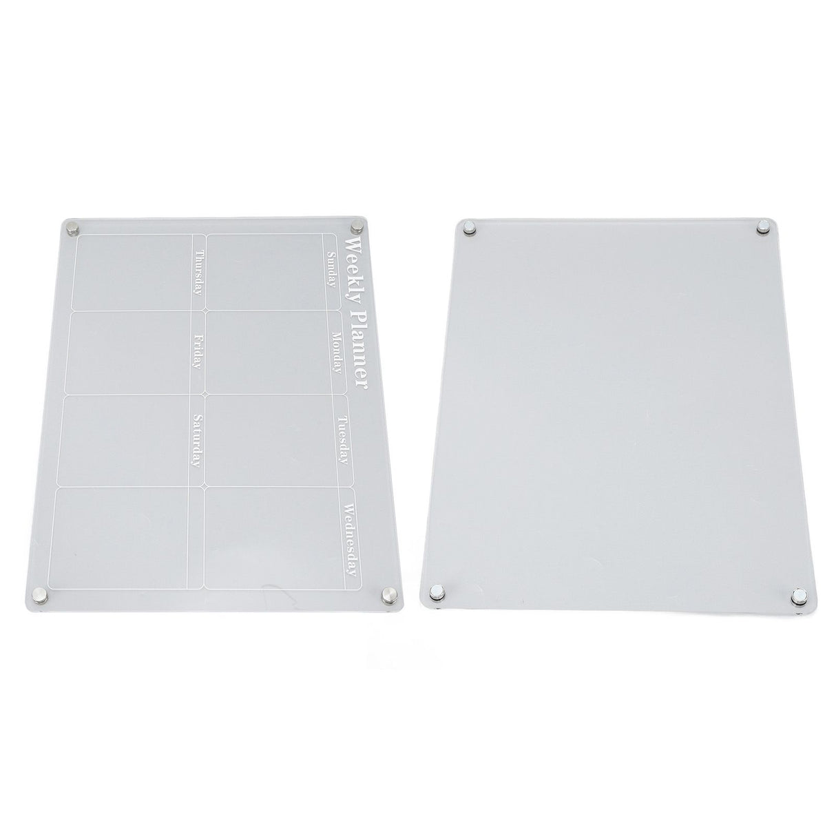 15.7 X 11.8in Magnetic Dry Erase Calendar Acrylic Clear Planner Board For Fridge Refrigerator Weekly Plan Board + Blank Board