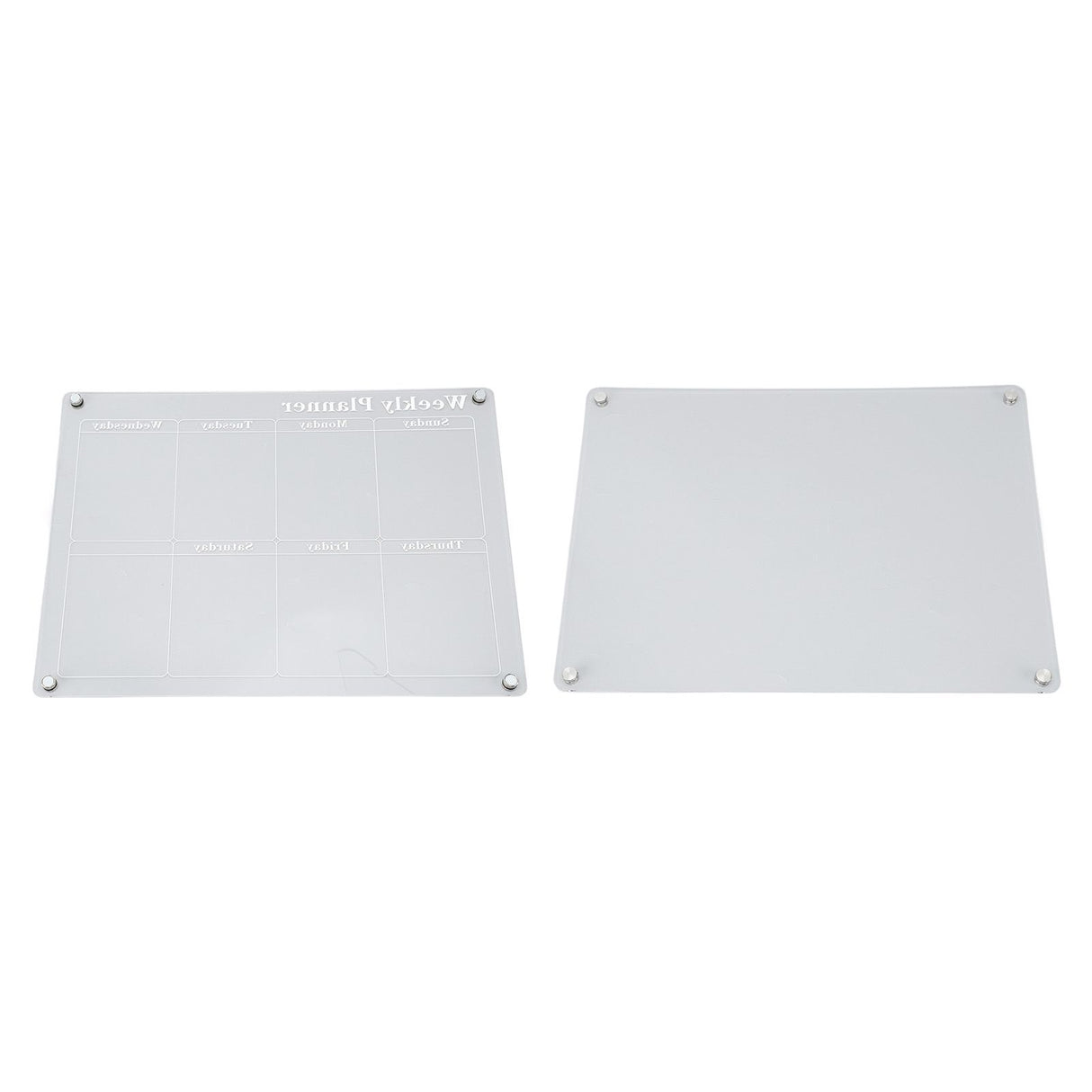 15.7 X 11.8in Magnetic Dry Erase Calendar Acrylic Clear Planner Board For Fridge Refrigerator Weekly Plan Board + Blank Board
