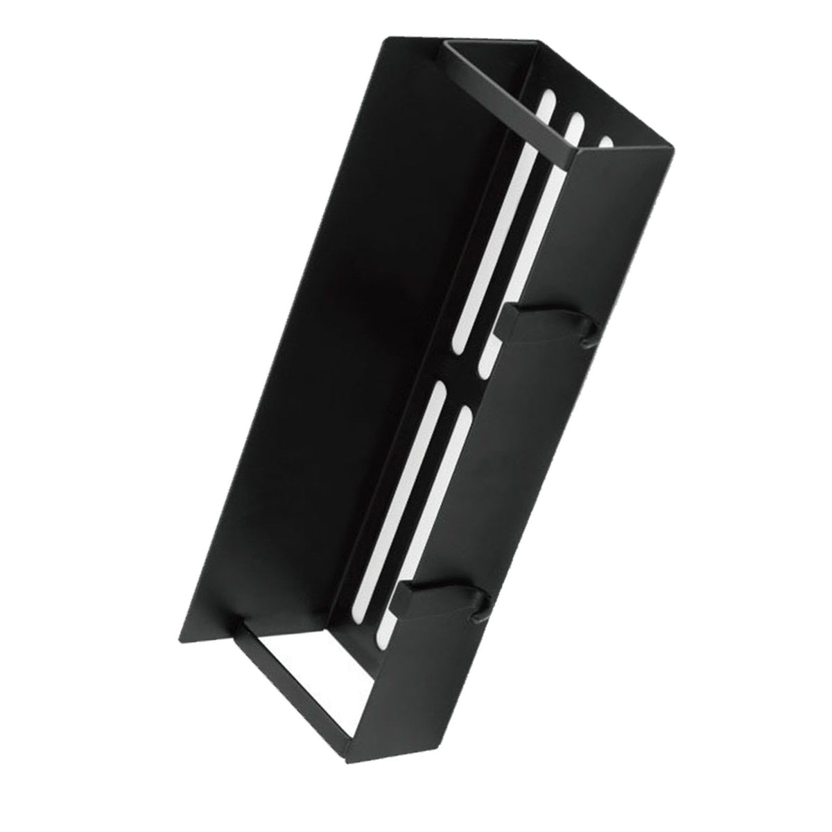 Fridge Spice Rack Magnetic with Hook Hanging Seasoning Holder Rack for Kitchen Storage Black 27x8.5x5cm / 10.6x3.3x2.0in