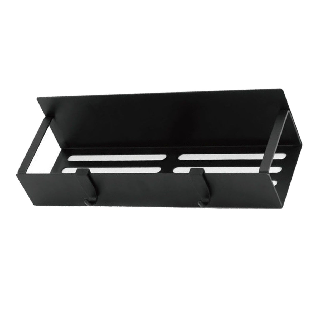 Fridge Spice Rack Magnetic with Hook Hanging Seasoning Holder Rack for Kitchen Storage Black 29.5x9.5x5cm / 11.6x3.7x2.0in