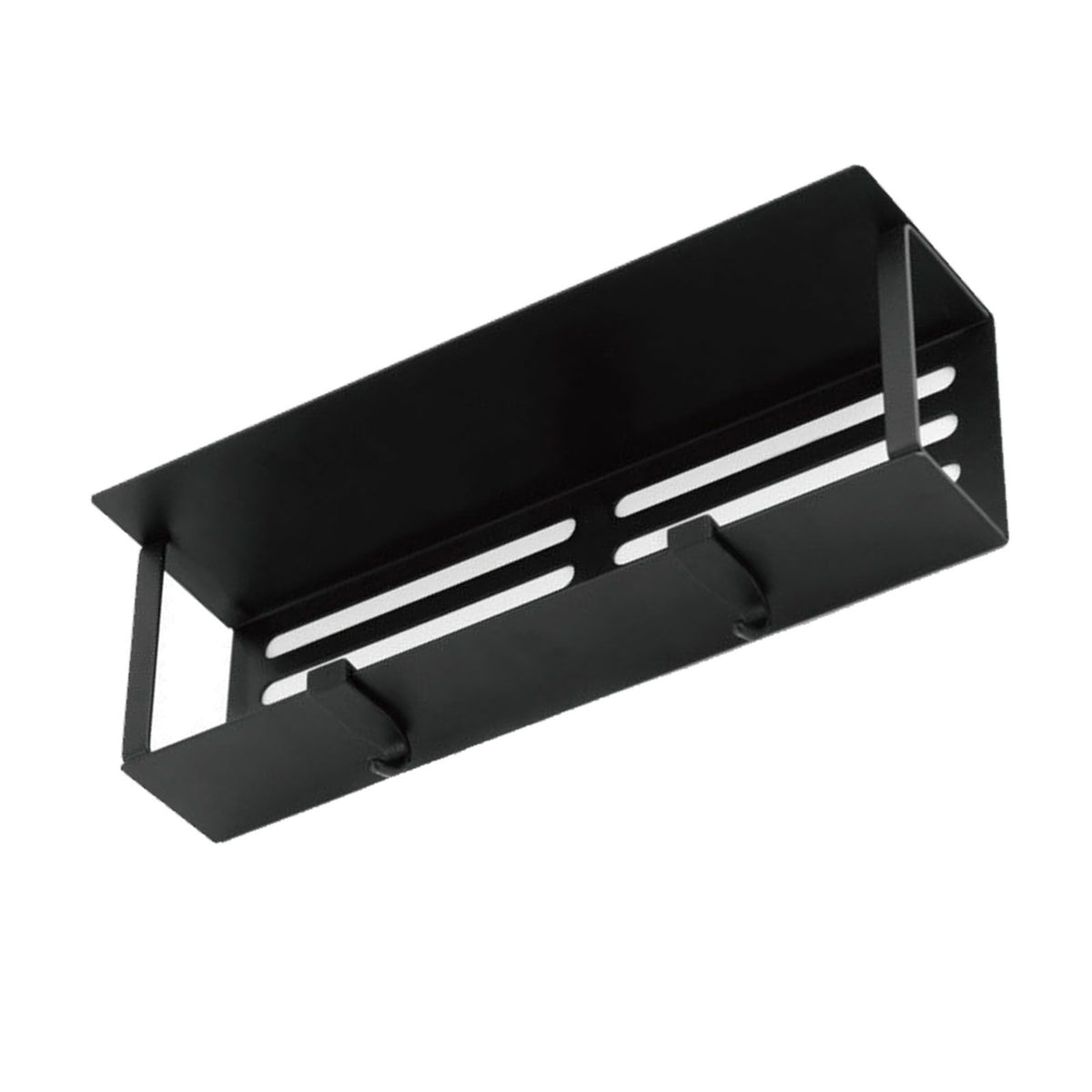 Fridge Spice Rack Magnetic with Hook Hanging Seasoning Holder Rack for Kitchen Storage Black 29.5x9.5x5cm / 11.6x3.7x2.0in